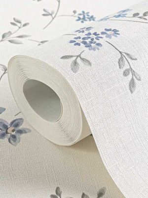 bela cvetna tapeta za zid