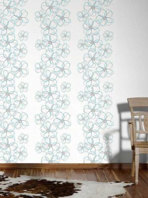 bela cvetna tapeta za zid