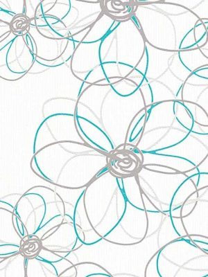 bela cvetna tapeta za zid