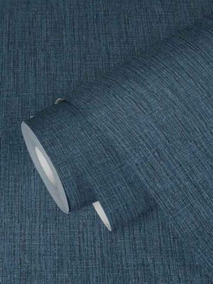 plava jednobojna tapeta za zid