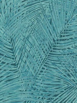 plava tapeta sa liscem za zid