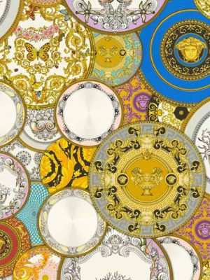 sarena barokna tapeta za zid