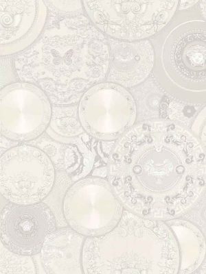 bež barokna tapeta za zid