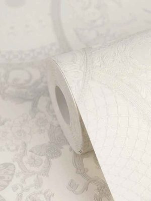 bež barokna tapeta za zid