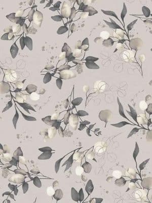 bež tapeta sa lišćem za zid