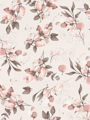 roza tapeta sa liscem za zid