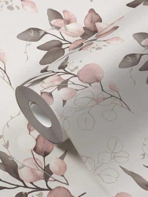 roza tapeta sa liscem za zid