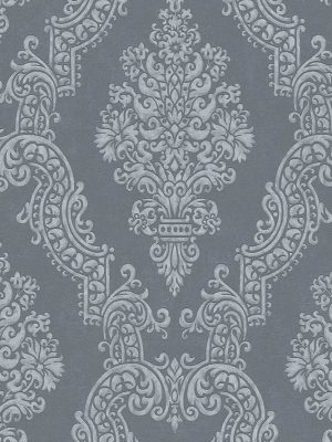 siva barokna tapeta za zid