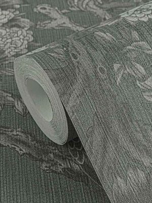 siva cvetna tapeta za zid