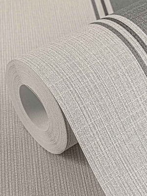 siva tapeta na pruge za zid