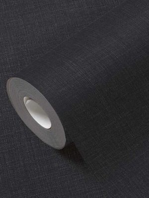 crna jednobojna tapeta za zid