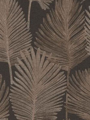 braon tapeta sa lišćem za zid