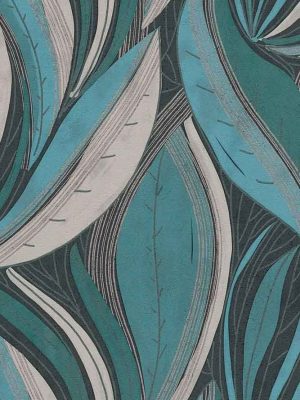 plava tapeta sa liscem za zid