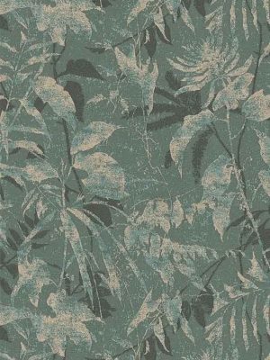 zelena tapeta sa lišćem za zid