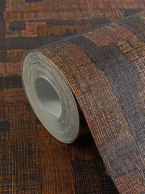 braon geometrijska tapeta za zid