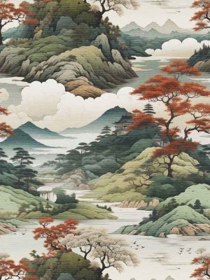 zelena panelna tapeta za zid