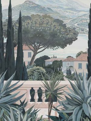 zelena panelna tapeta za zid