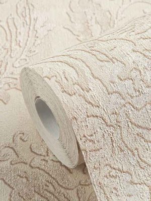 bež barokna tapeta za zid