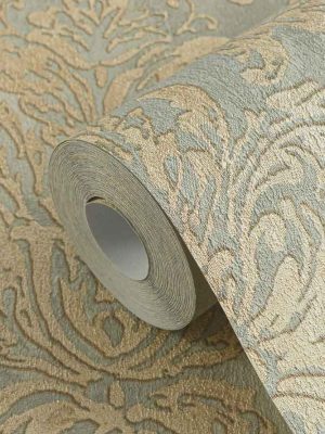 zelena barokna tapeta odmah dostupno