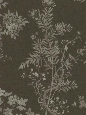 crna cvetna tapeta za zid