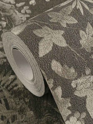 crna cvetna tapeta za zid