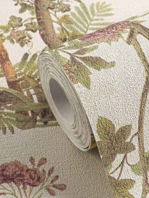 bela cvetna tapeta za zid