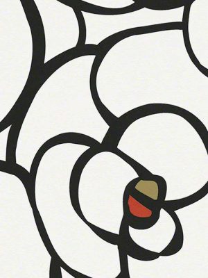 crna cvetna tapeta za zid