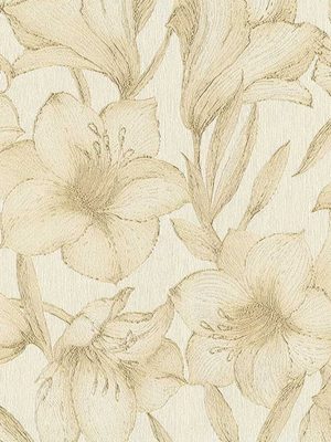 bež cvetna tapeta za zid