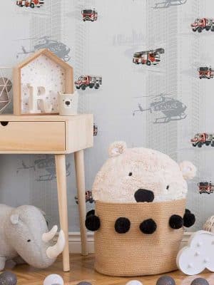 siva decija tapeta za zid