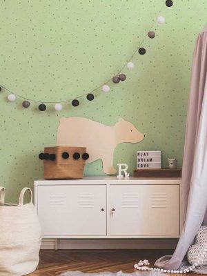 zelena decija tapeta za zid