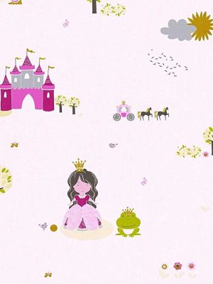 roza decija tapeta za zid