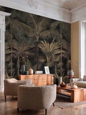 crna tapeta sa lišćem prodaja tapeta