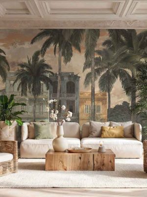 zelena pejzaš tapeta za zid