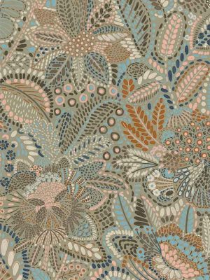 šarena tapeta sa lišćem za zid