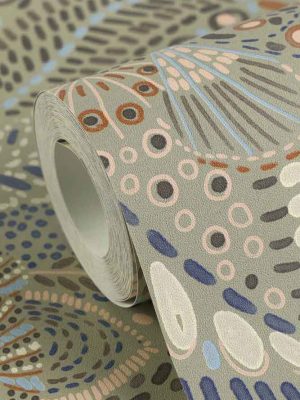 šarena tapeta sa lišćem za zid