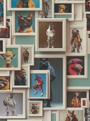 sarena tapeta sa motivom portreta za zid