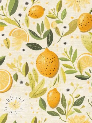 žuta tapeta sa motivom limuna prodaja tapeta