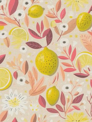 žuta tapeta sa motivom limuna prodaja tapeta