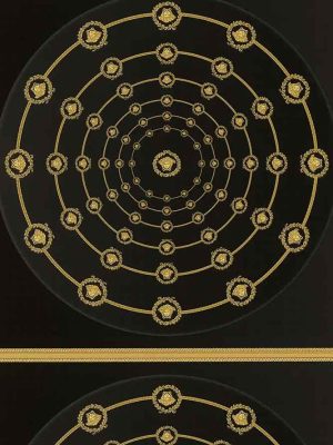 zlatna geometrijska tapeta za zid