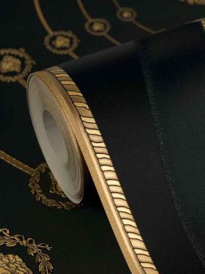 zlatna geometrijska tapeta za zid