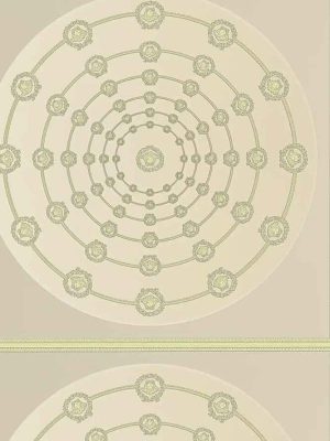 zelena geometrijska tapeta za zid