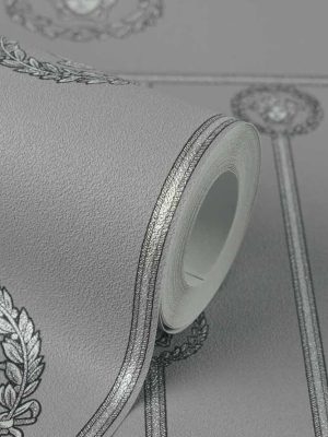 siva geometrijska tapeta za zid