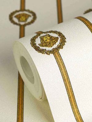 bela geometrijska tapeta za zid