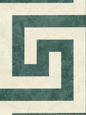 zelena geometrijska tapeta za zid