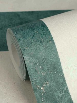 zelena geometrijska tapeta za zid