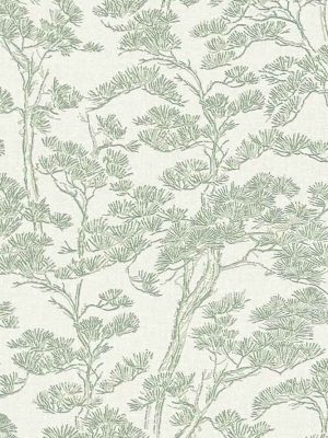 zelena tapeta sa motivom drveta za zid