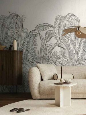 bela tapeta sa liscem za zid