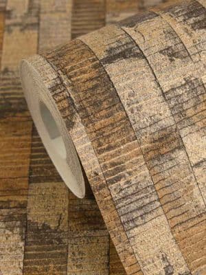 braon geometrijska tapeta za zid