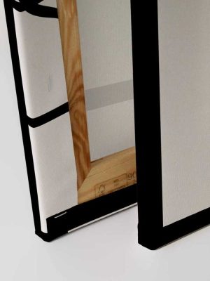 bela geometrijska canvas slika za zid