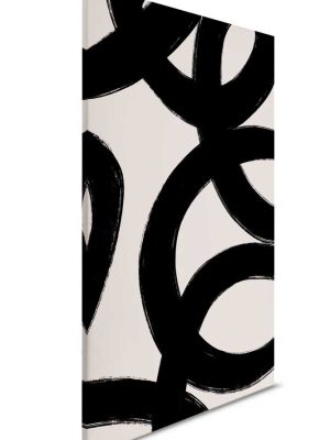 crna geometrijska canvas slika za zid